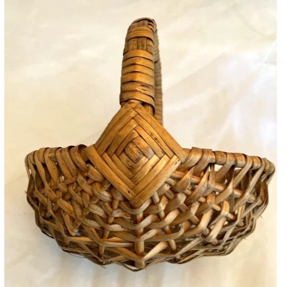 VTG 80s 90s Valorie Sockwell A+ Teacher Basket Folk Art Plaid Ruffle Apple Retro